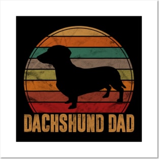 Dachshund Dad Vintage Retro Posters and Art